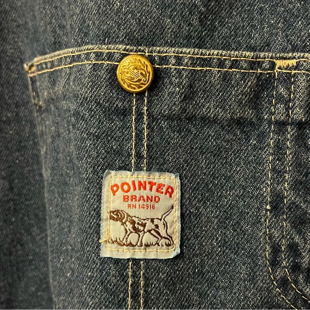Pointer Bib Overalls W40 L-S Vintage Cotton Button Fly‎ Made USA 40 x 29 - Picture 7 of 12